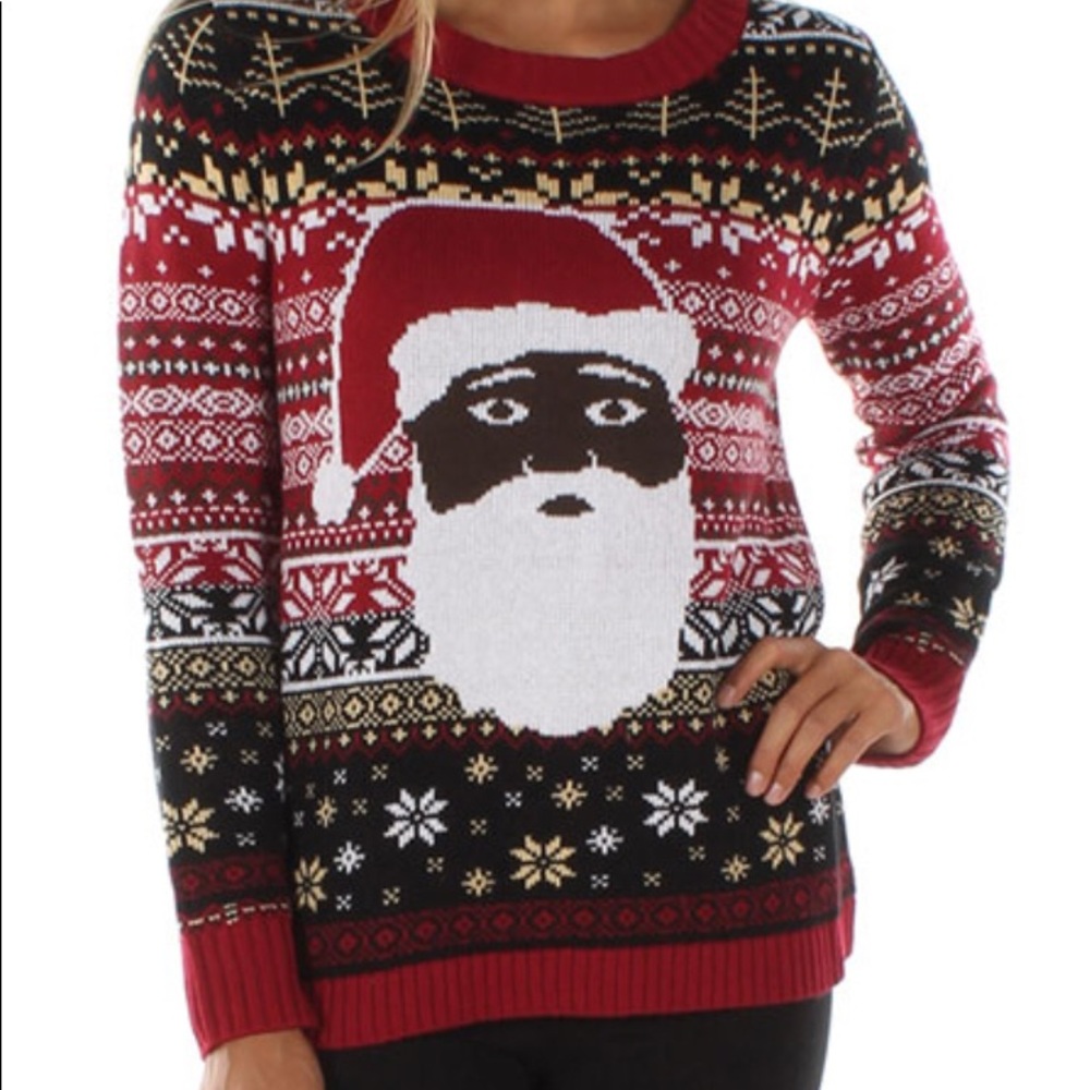 LAST ONE!! NWT Black 🎅🏾Santa🎅🏾 Sweater